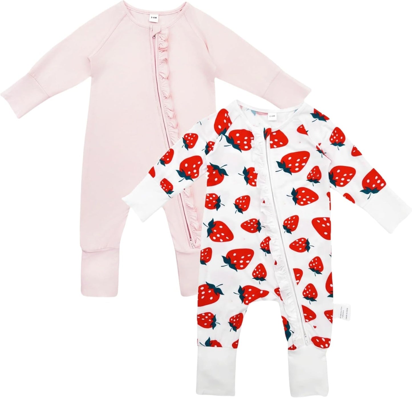 Bow Dream Baby Girl Romper Jumpsuit Bamboo Rayon Baby Clothes Boys & 2 Way Zipper Outfit Baby Clothes for Girls