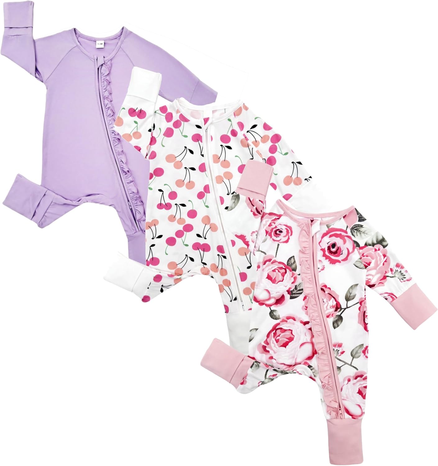 Bow Dream Baby Girl Clothing Footies Bamboo Rayon Baby Girl Clothes Baby Romper Jumpsuit Newborn-24 Months