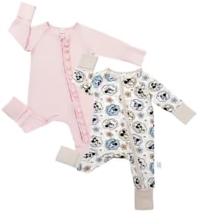 Bow Dream Baby Boy Romper Jumpsuit Bamboo Rayon Baby Clothes Girls & 2 Way Zipper Outfit Baby Clothes for Girls