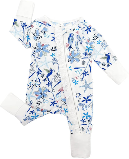 Bow Dream Baby Girl Clothing Footies Bamboo Rayon Baby Girl Clothes Baby Romper Jumpsuit Newborn-24 Months